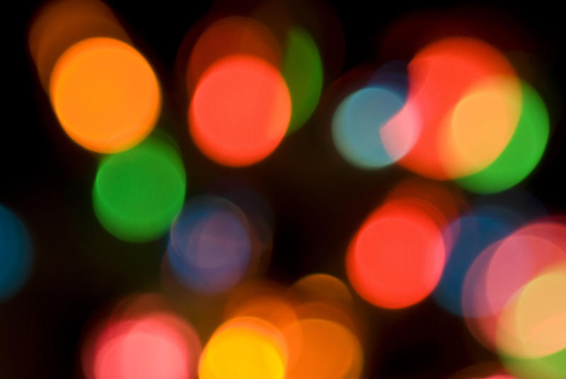 colourful bokeh light effect created in camera