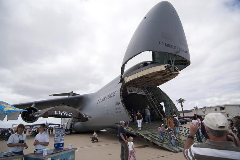 editorial use only : Taking a large load a USAF Lockheed C-5 Galaxy