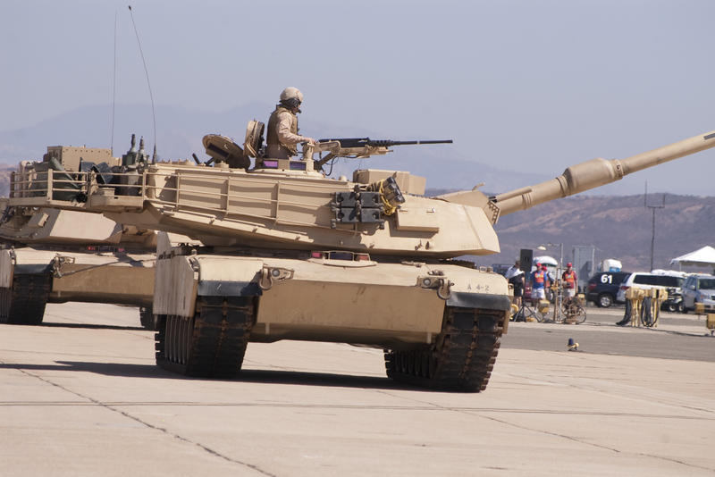 editorial use only : US Army M1 Abrams main battle tank, desert colours