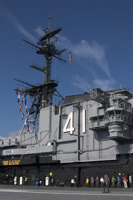 the deck of the aircraft carrier USS Midway (CV-41) a floating museum