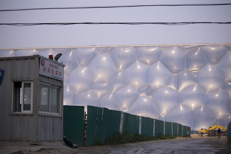 building works for the 2008 beijing olympics. china