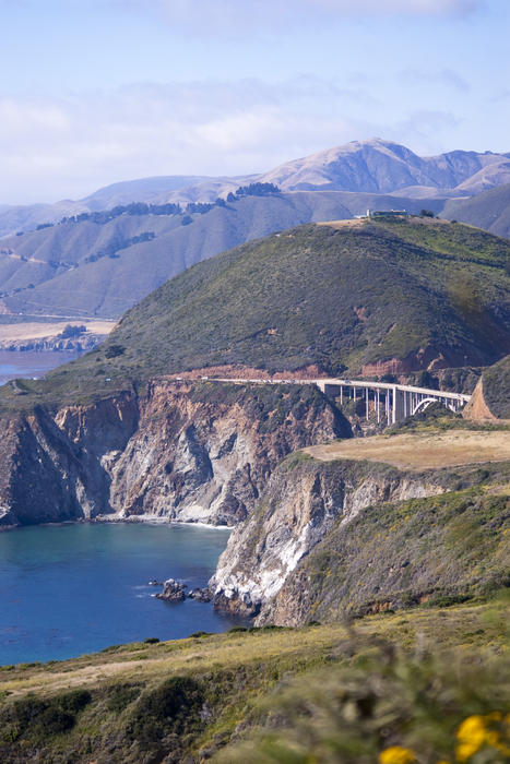 the bixby creek bridge on the big sur coast, monterey country, california