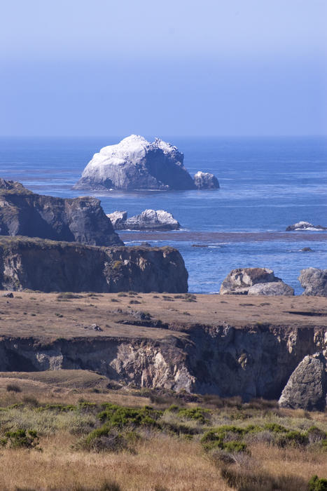 coastal beauty, cliffs and rock formations on the big sur coast as seen from the highway 1 tourist drive