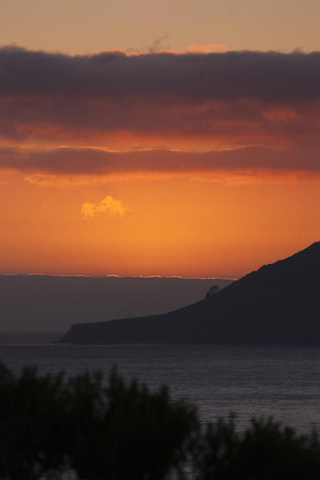 beautiful sunset over the spectacular big sur coastline