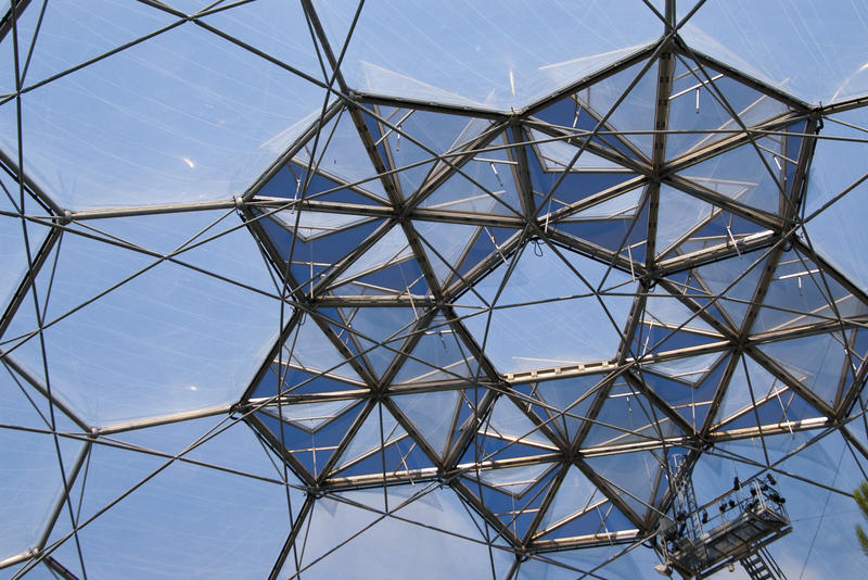 editorial use only: inside one of the domes at the eden project