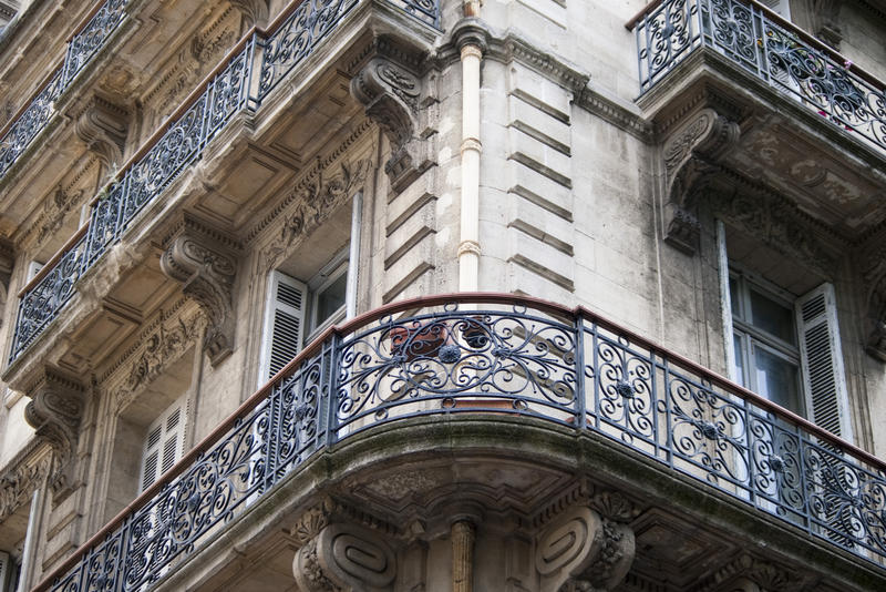 traditional french town architecture french windows opening on to juliette balconies