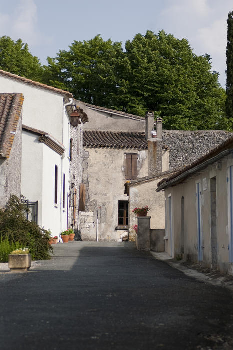 narrow streets in an old french villlage