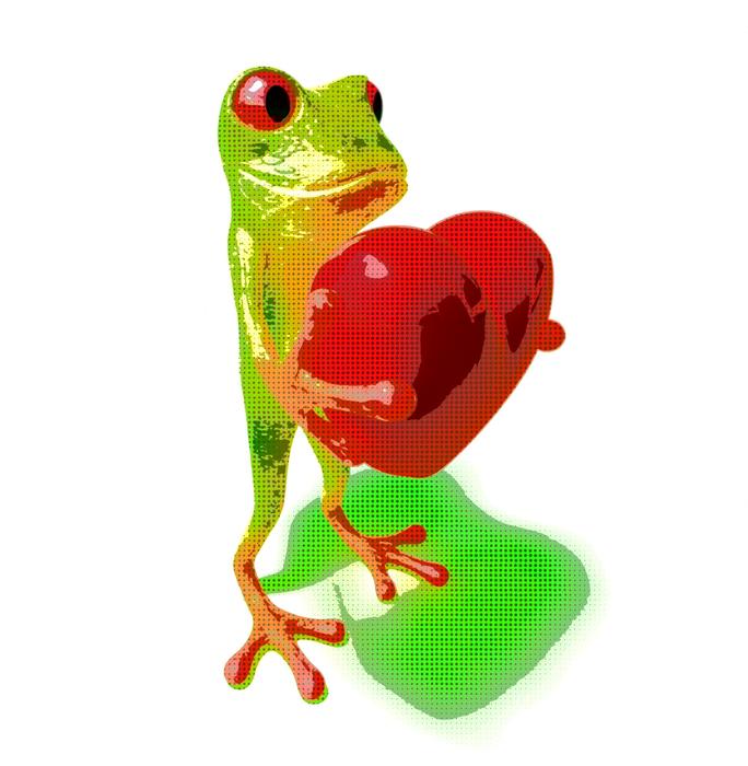 <p>Frog with a heart</p>