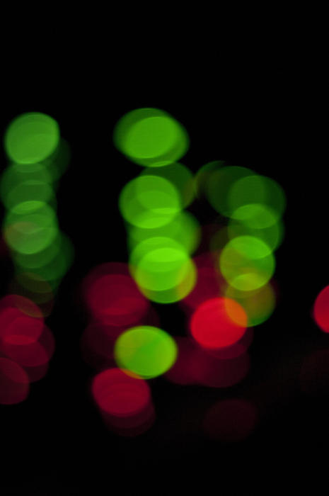 an abstract background of green and red light