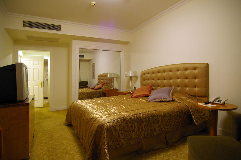 a hotel bedroom interior
