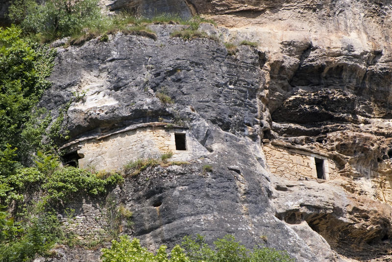 remains of a house built into a cliff