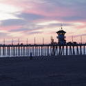 2563-huntington beach pier at sunset