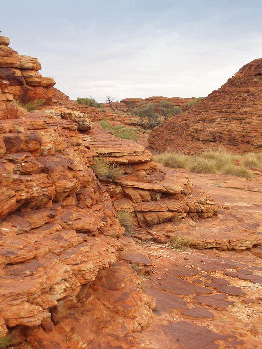 beautiful weathered and eroded landscape at kings canyon, NT