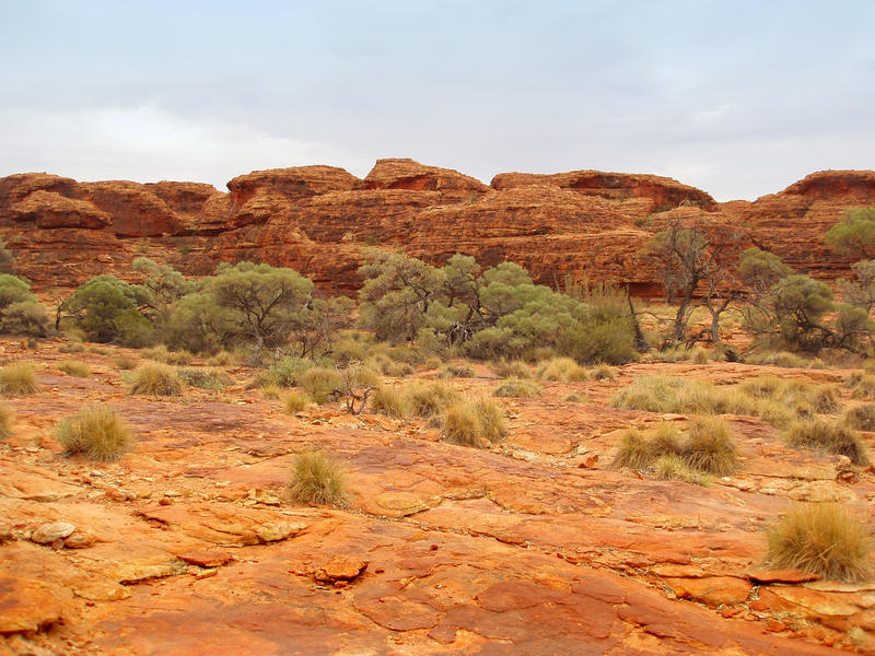 a series of eroded sandstone domes known as the lost city, kings canyon, NT