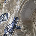 2788-ornate cast iron balconies