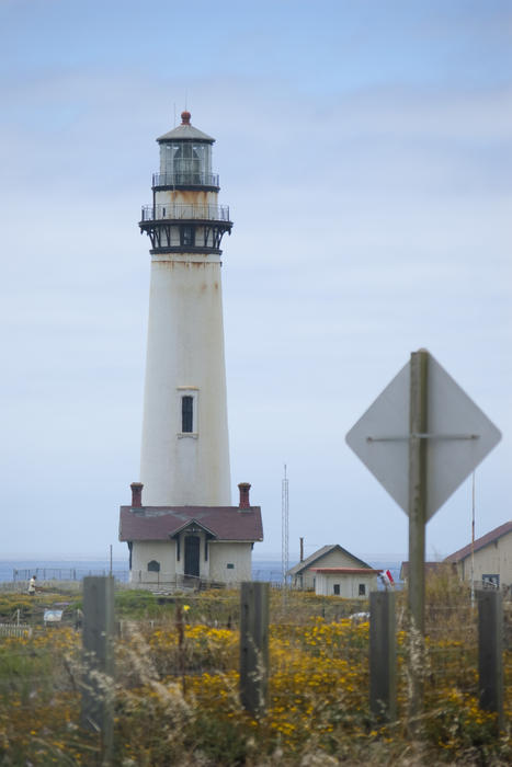 the pigeon point lighthouse on the california pacific coast north of san francisco. Pescadero, CA