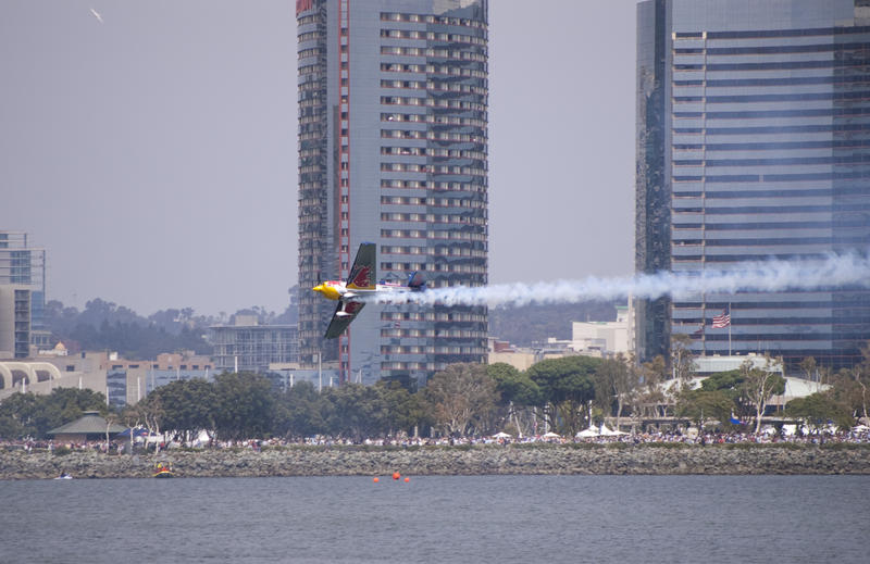 editorial use only : propeller driven: the red bull plane