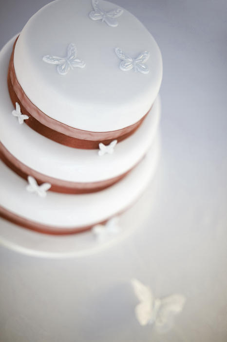 a three tiered wedding cake