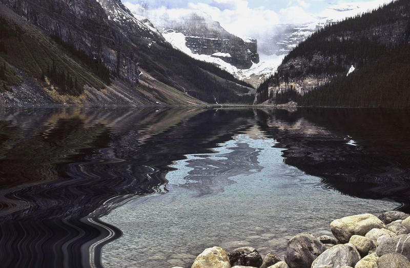 <p>&nbsp;A manipulated image of Lake Louise, Alberta, Canada</p>