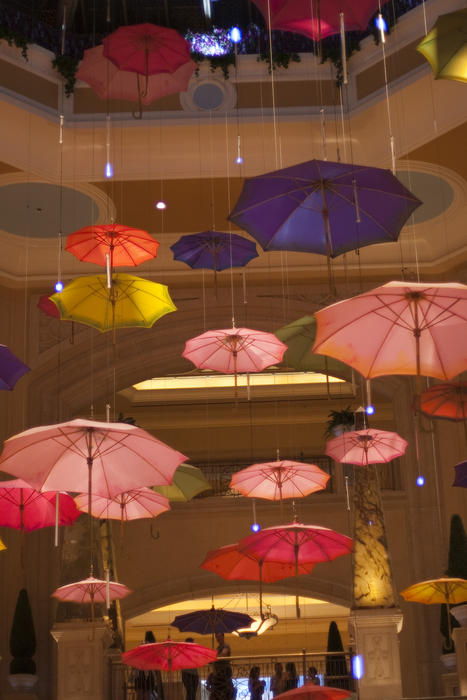 editorial use only: indoor umbrella display