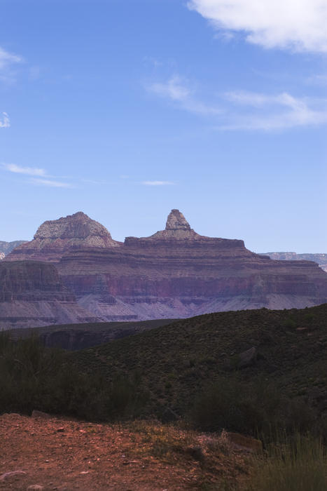 rock peaks in the grand canyon, spectacular scenery on an arizona walking trail