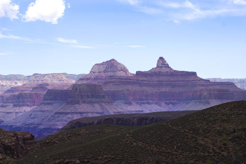 rock peaks in the grand canyon, spectacular scenery on an arizona walking trail