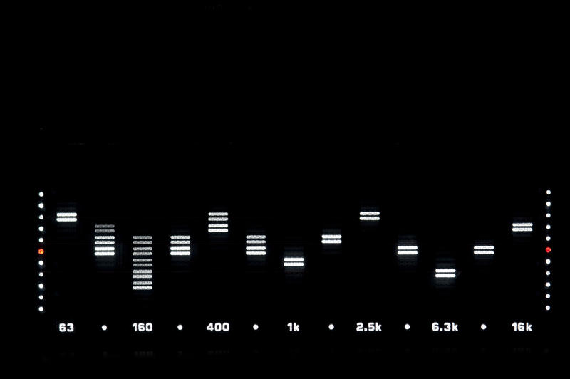 digital levels display on a hifi graphic eqaliser