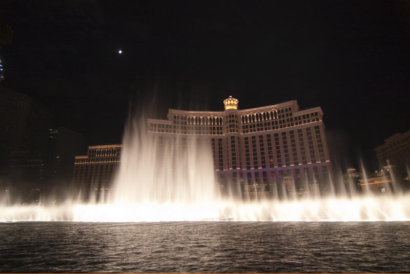 editorial use only: bellagio fountains display