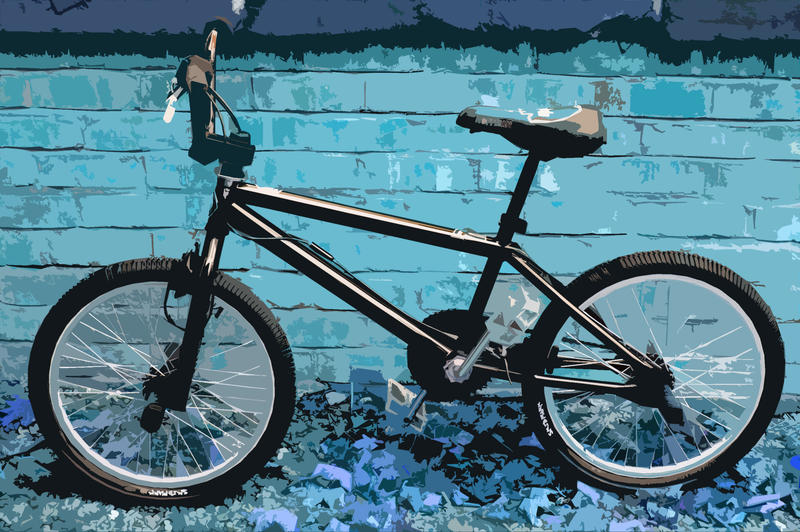 a black bmx bike