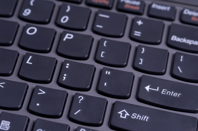 a black chiclet style keyboard from a netbook computer