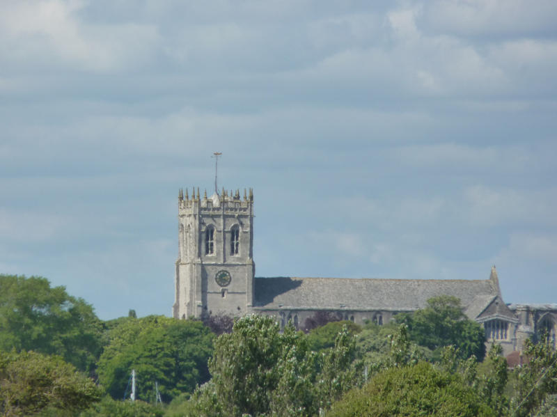 <p>&nbsp;This is an image of the Priory at Christchurch taken from the lower slopes of Hengistbury Head</p>
