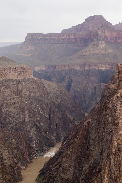 deep in a canyon, the colorado river, and mountain landscape