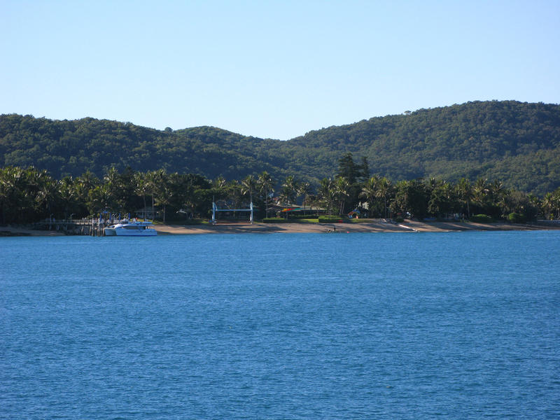 views of daydream island (west molle) from the water