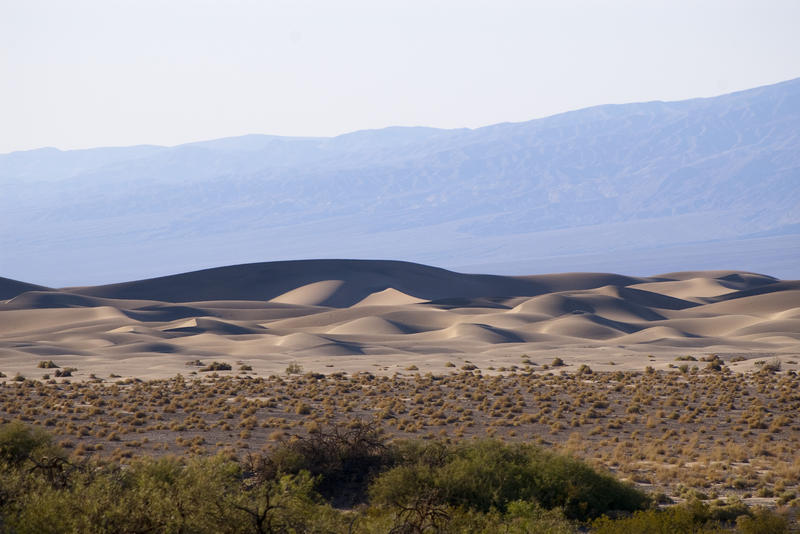 sandy dunes in death valley