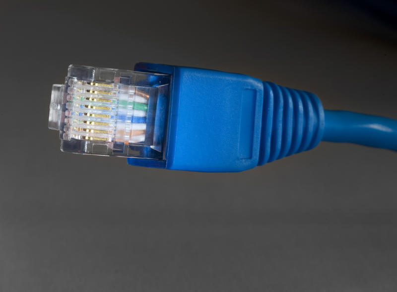 an ethernet RJ45 plug