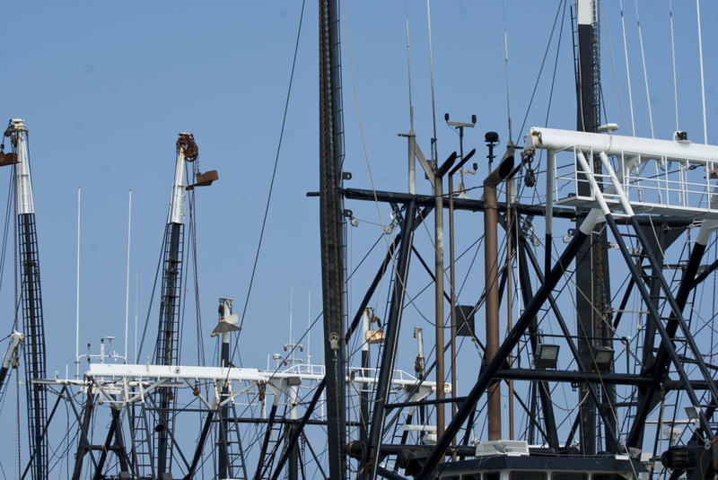 <p>Fishing Boat Rigging</p>The top rigging of some fishing boats