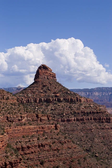 details of red rock formations on the rim of the grand canyon