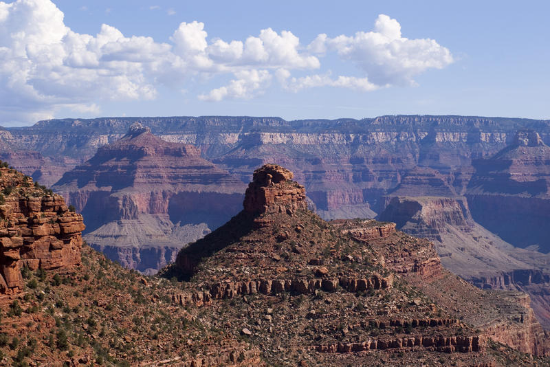 beautiful rock formations eroded by weathering in the grand canyon national park.