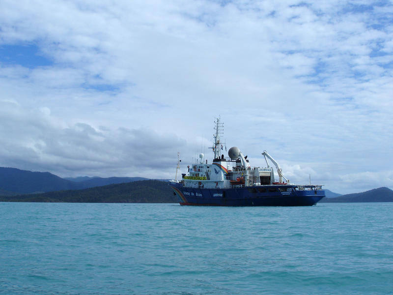 MV Esperanza Greenpeace Ship in coastal waters