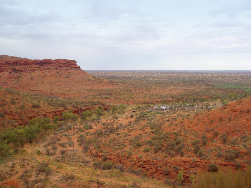 a view from the top of heartbreak hill at kings canyon