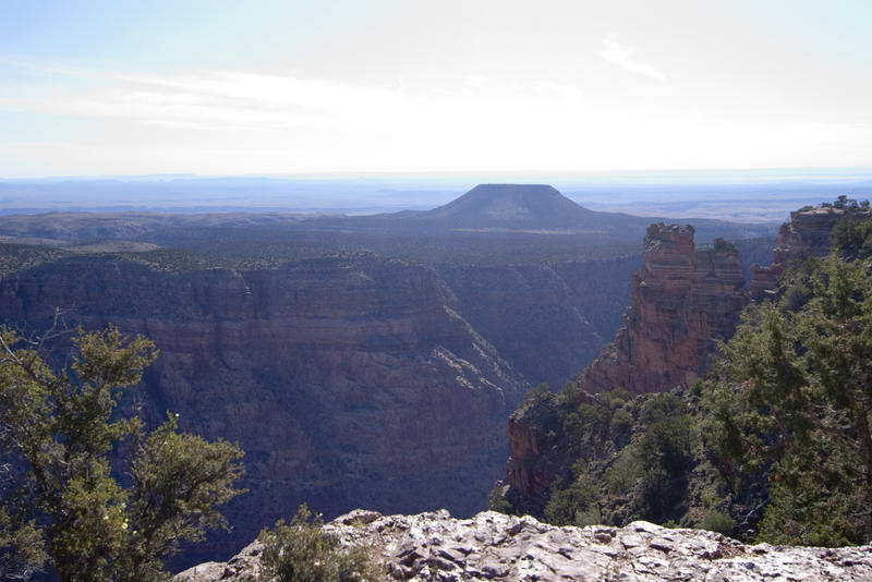 flat topped mountain known as a mesa in the grand canyon national park