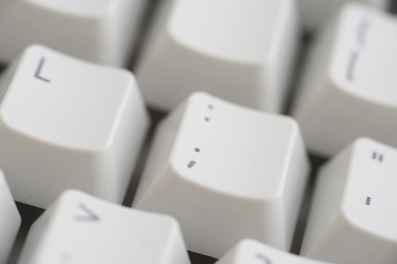 punctuation keys on a computer keyboard