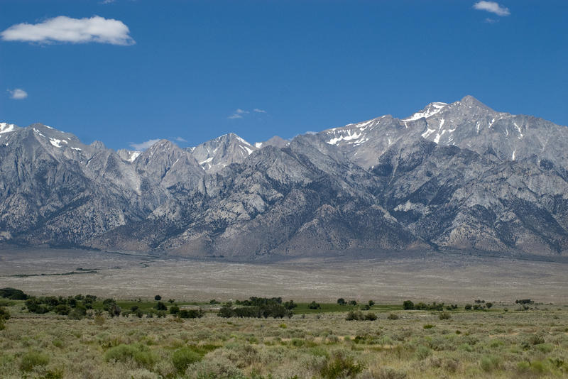 rugged mountains in the sierra navada, california