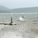 3539-a jetty being wrecked by a strom