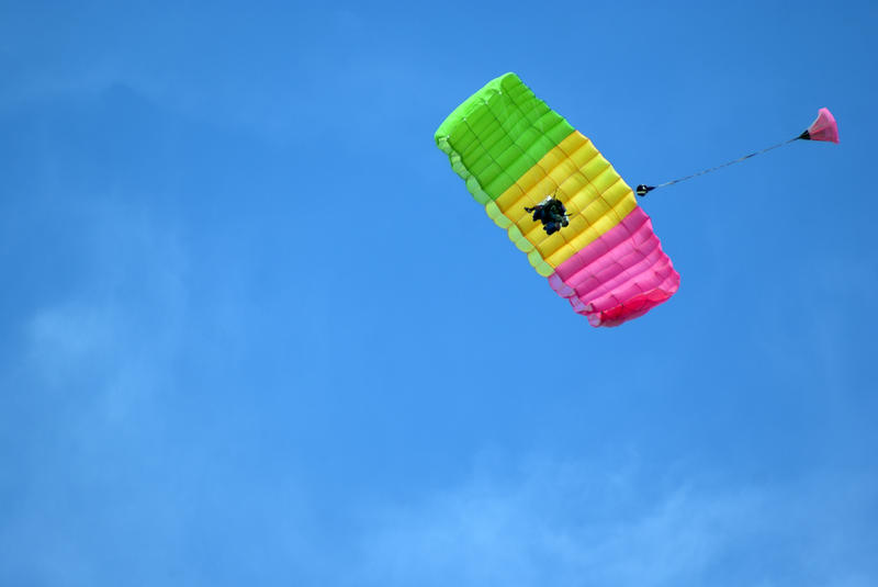 <p>Skydiving in tandem 3</p>Tandom parachuting