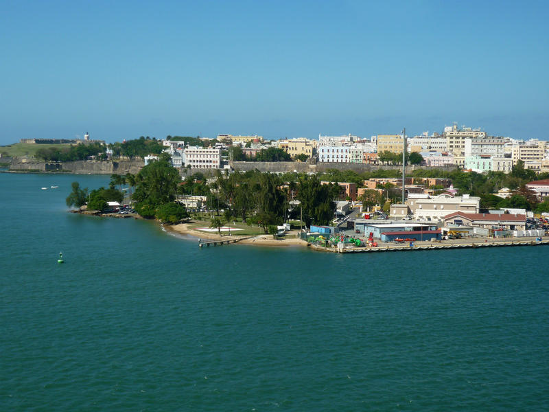 sailing into the harbour in puerto rico