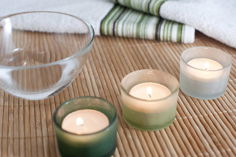 three scented aromatherapy tealight candles