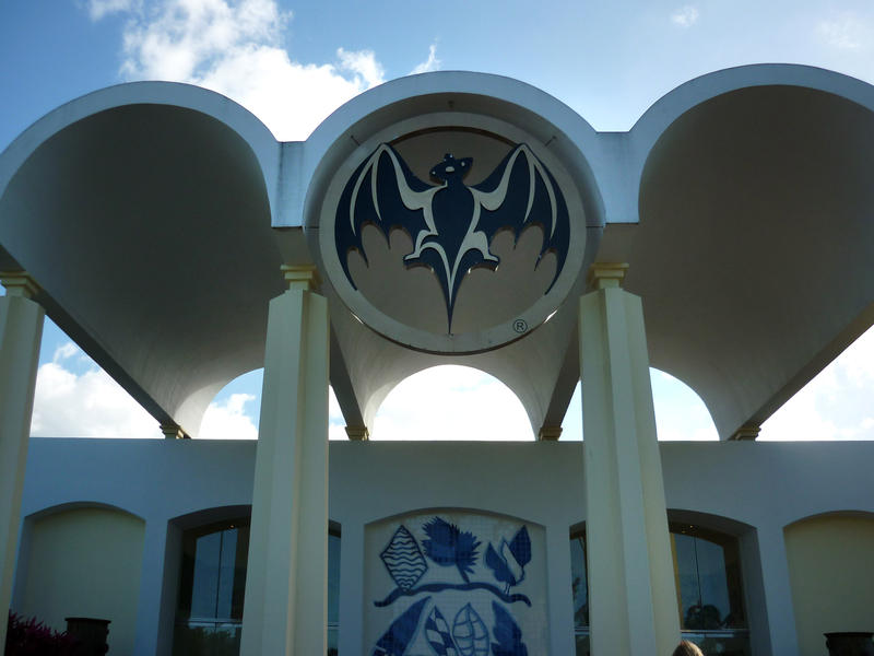 distinctive bacardi rum building, purto rico