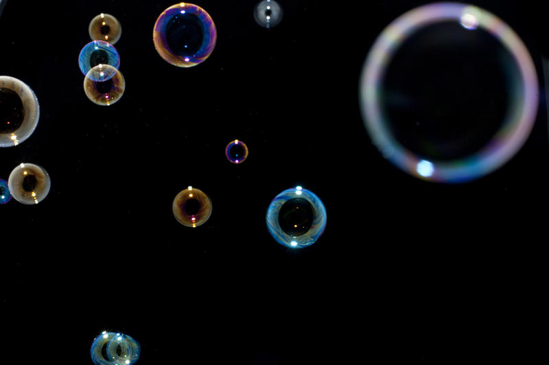 bubbles floating in the air