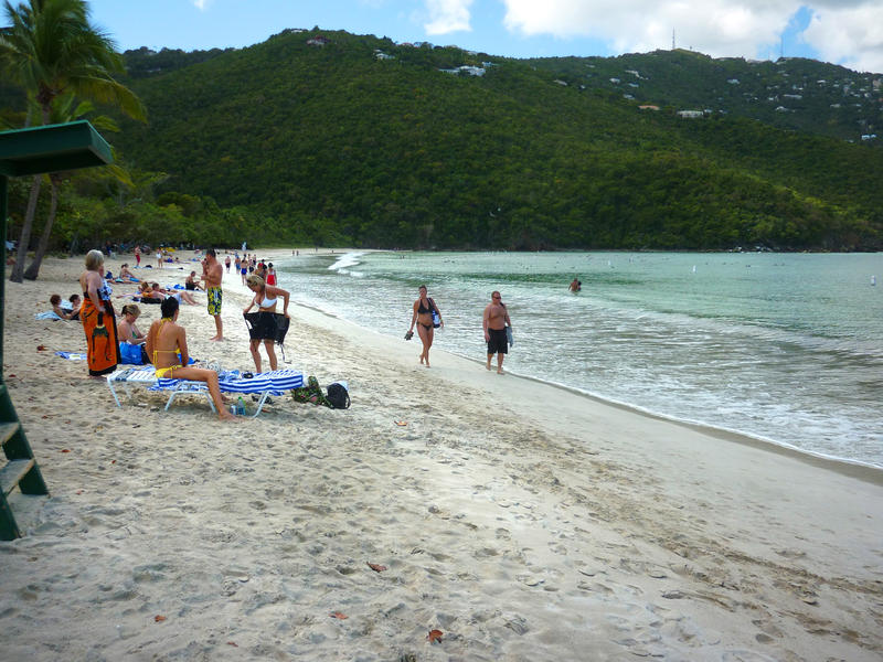 a beach on the caribbean island of st thomas